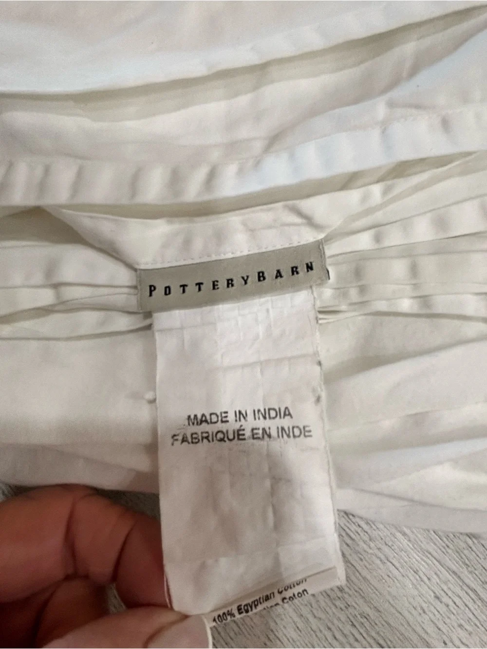 POTTERY BARN White Egyptian Cotton FLAT SHEET ONLY 108” X 105” King Size